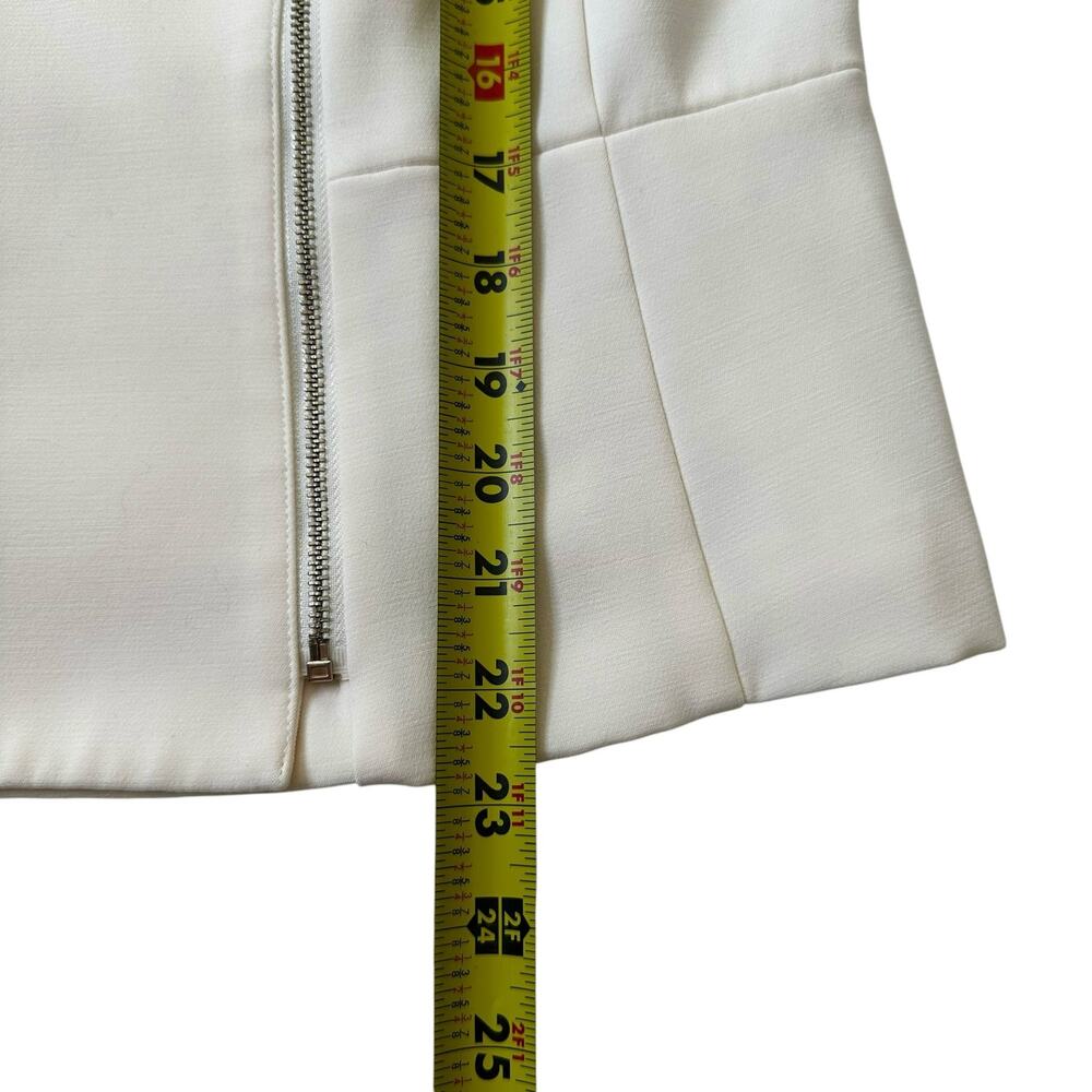 White House Black Market Ivory Lined Vest Blazer Women Size 8 | 43-30 - Picture 6 of 7